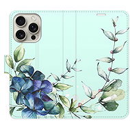 iSaprio Flip pouzdro Blue Flowers pro iPhone 16 Pro - Phone Case