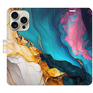 iSaprio Flip pouzdro Colourful Marble pro iPhone 16 Pro - Phone Case