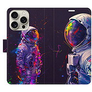 iSaprio Flip pouzdro Neon Astronaut 02 pro iPhone 16 Pro - Phone Case