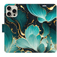 iSaprio Flip pouzdro Blue Flowers 02 pro iPhone 16 Pro Max - Phone Case