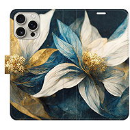 iSaprio Flip pouzdro Gold Flowers pro iPhone 16 Pro Max - Phone Case
