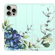 iSaprio Flip pouzdro Blue Flowers pro iPhone 16 Pro Max - Phone Case