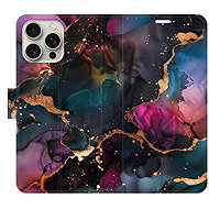 iSaprio Flip pouzdro Dark Marble pro iPhone 16 Pro Max - Phone Case