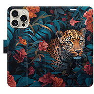 iSaprio Flip pouzdro Flower Jaguar 02 pro iPhone 16 Pro Max - Phone Case
