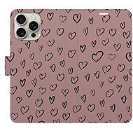 iSaprio Flip pouzdro Heart Dark 02 pro iPhone 16 Pro Max - Phone Case