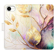 iSaprio Flip case Gold Leaves 02 for iPhone 16e - Phone Case