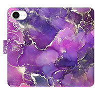 iSaprio Flip Case Purple Marble for iPhone 16e - Phone Case