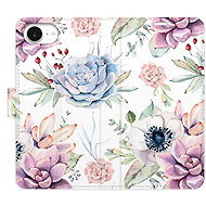 iSaprio Flip Case Succulents Pattern for iPhone 16e - Phone Case