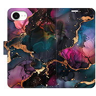 iSaprio Flip pouzdro Dark Marble pro iPhone 16e - Phone Case