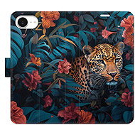 iSaprio Flip Case Flower Jaguar 02 for iPhone 16e - Phone Case
