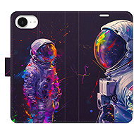 iSaprio Flip pouzdro Neon Astronaut 02 pro iPhone 16e - Phone Case