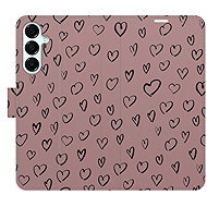 iSaprio Flip pouzdro Heart Dark 02 pro Samsung Galaxy A16 5G - Phone Case