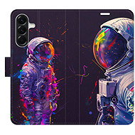 iSaprio Flip pouzdro Neon Astronaut 02 pro Samsung Galaxy A36 - Phone Case