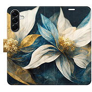 iSaprio Flip Case Gold Flowers for Samsung Galaxy A56 - Phone Case