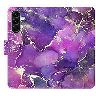 iSaprio Flip Case Purple Marble for Samsung Galaxy A56 - Phone Case