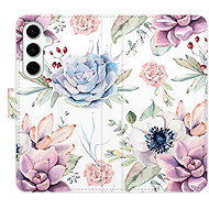 iSaprio Flip pouzdro Succulents Pattern pro Samsung Galaxy S24 FE - Phone Case
