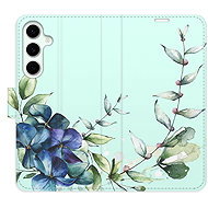 iSaprio Flip Case Blue Flowers for Samsung Galaxy S24 FE - Phone Case