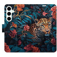 iSaprio Flip Case Flower Jaguar 02 for Samsung Galaxy S24 FE - Phone Case