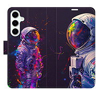 iSaprio Flip Case Neon Astronaut 02 for Samsung Galaxy S24 FE - Phone Case