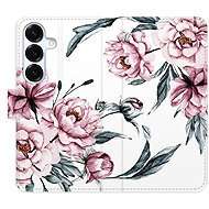 iSaprio Flip Case Pink Flowers for Samsung Galaxy S25 - Phone Case
