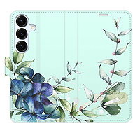 iSaprio Flip Case Blue Flowers for Samsung Galaxy S25 - Phone Case