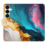 iSaprio Flip Case Colourful Marble for Samsung Galaxy S25 - Phone Case