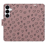 iSaprio Flip case Heart Dark 02 for Samsung Galaxy S25 - Phone Case