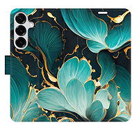 iSaprio Flip Case Blue Flowers 02 for Samsung Galaxy S25+ - Phone Case
