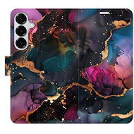 iSaprio Flip case Dark Marble for Samsung Galaxy S25+ - Phone Case