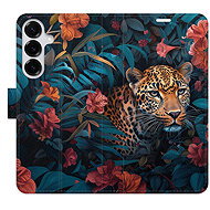 iSaprio Flip Case Flower Jaguar 02 for Samsung Galaxy S25+ - Phone Case