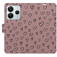 iSaprio Flip pouzdro Heart Dark 02 pro Xiaomi Redmi Note 14 5G - Phone Case