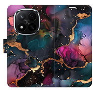 iSaprio Flip case Dark Marble for Xiaomi Redmi Note 14 Pro 5G/14 Pro+ 5G - Phone Case