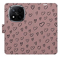 iSaprio Flip case Heart Dark 02 for Xiaomi Redmi Note 14 Pro 5G/14 Pro+ 5G - Phone Case