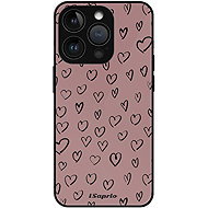 iSaprio Glossy Heart Dark Case - iPhone 15 Pro - Phone Cover