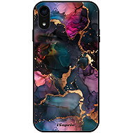 iSaprio Glossy Dark Marble Case 10 - iPhone XR - Phone Cover