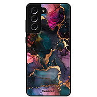 iSaprio Glossy case Dark Marble 10 - Samsung Galaxy S21 FE 5G - Phone Cover