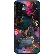iSaprio Glossy case Dark Marble 10 - Samsung Galaxy S23 5G - Phone Cover