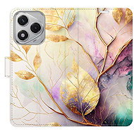 iSaprio Flip case Gold Leaves 02 for Honor 400 Lite - Phone Case