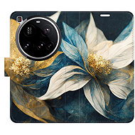 iSaprio Flip Case Gold Flowers for Xiaomi 15 Ultra - Phone Case