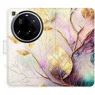 iSaprio Flip case Gold Leaves 02 for Xiaomi 15 Ultra - Phone Case