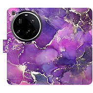 iSaprio Flip Case Purple Marble for Xiaomi 15 Ultra - Phone Case