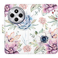 iSaprio Flip Case Succulents Pattern for Xiaomi Redmi 14C / Poco C75 - Phone Case