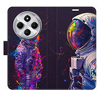 iSaprio Flip case Neon Astronaut 02 for Xiaomi Redmi 14C / Poco C75 - Phone Case