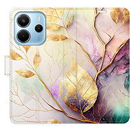 iSaprio Flip case Gold Leaves 02 for Xiaomi Redmi Note 14 - Phone Case