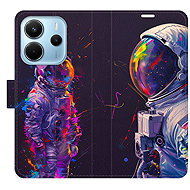 iSaprio Flip case Neon Astronaut 02 for Xiaomi Redmi Note 14 - Phone Case