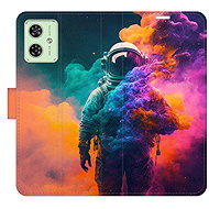 iSaprio Flip case Astronaut in Colours 02 for Motorola Moto G54 5G / G54 5G Power Edition - Phone Case