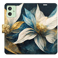 iSaprio Flip Case Gold Flowers for Motorola Moto G54 5G / G54 5G Power Edition - Phone Case