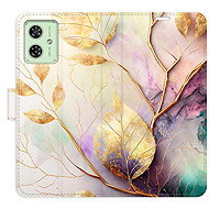 iSaprio Flip case Gold Leaves 02 for Motorola Moto G54 5G / G54 5G Power Edition - Phone Case