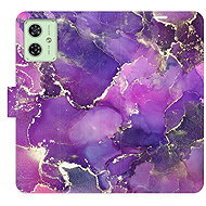 iSaprio Flip Case Purple Marble for Motorola Moto G54 5G / G54 5G Power Edition - Phone Case