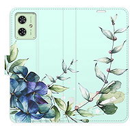 iSaprio Flip Case Blue Flowers for Motorola Moto G54 5G / G54 5G Power Edition - Phone Case